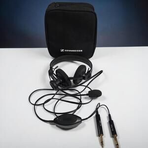 Flightcom Aviation Headset w/ Mic & Dual GA Plugs PJ-055 PJ-068 – Tested